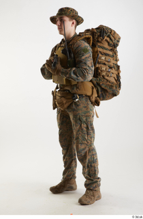 Casey Schneider in WDL Marpat Pose with Pistol standing whole…